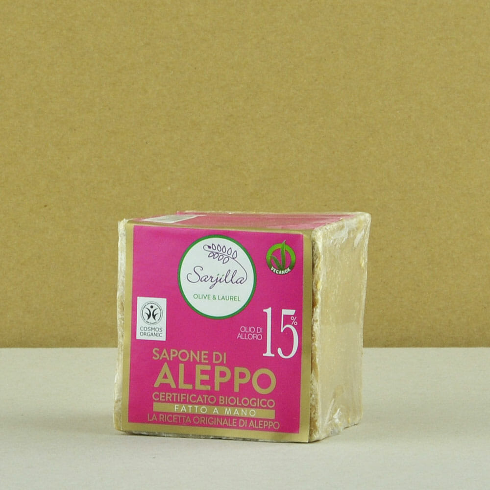 Aleppo solid soap 15% certified organic Sarjilla