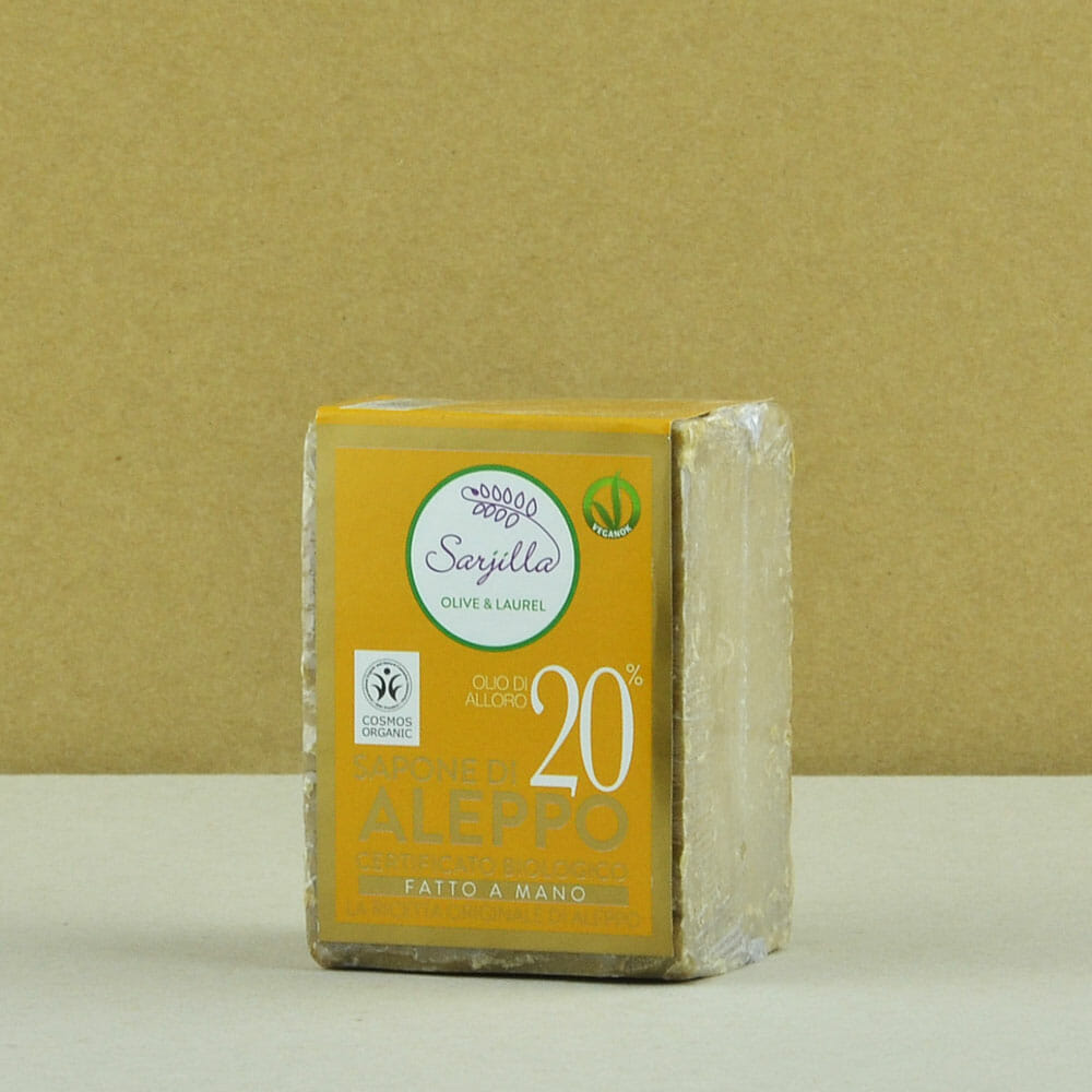 Solid Aleppo organic soap 20% Sarjilla. Buy now!